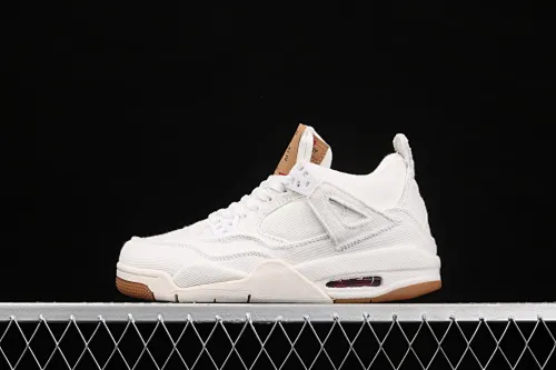 All categories Air Jordan Jordan series basketball shoes Air Jordan 4 G version Levi's x Air Jordan 4 AJ4 Joe 4 Levi's joint tannin white AO2571-100